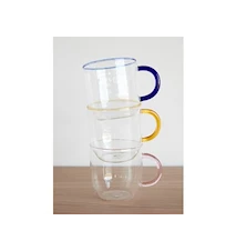 Muggar Glas med öra 4 st/färger