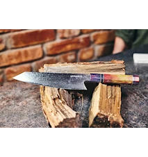 Kockkniv Damaskus 67 lager 20 cm Gul
