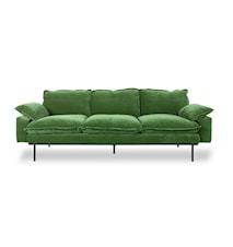 Retro soffa 3-sitsig Grön