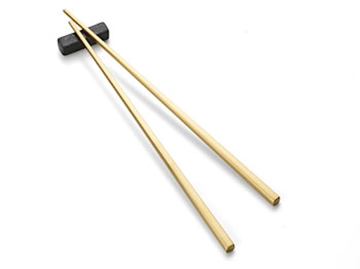 Chopsticks 2 pc 23cm Brass/Satin