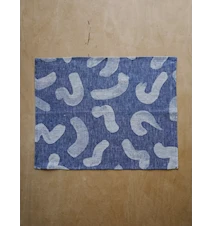 Udon Bordstablett 47x37 cm Linne Blå