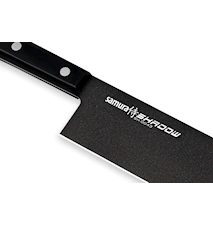SHADOW Nakiri knife with black non-stick coating 6.7"/170 mm. Blade Hardness: 59 HRC