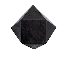 Knopp Diamant M Svart Återvunnen Teak 12,5x12,5 cm