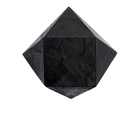Knopp Diamant M Svart Återvunnen Teak 12,5x12,5 cm