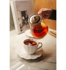 Teekanne mit Siebeinsatz Borosilikatglas 1 L Transparent