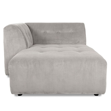 Vint couch: Element vänster Divan Corduroy rib Cream