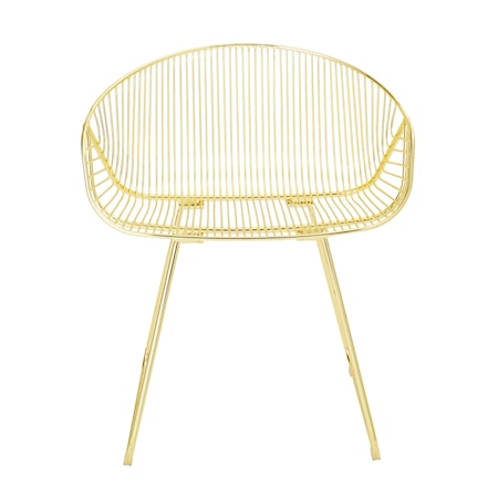River Lounge Chair, Guld, Metal