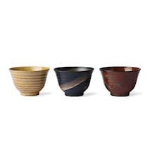 Japanske Keramikk-Matchaskåler (Set of 3)