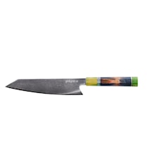 Couteau en acier Damas 20 cm vert