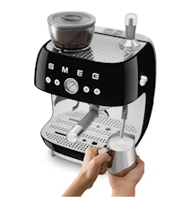 Manuell espressomaskin med kaffekvarn