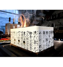 Hibachi barbacoa de mesa japonesa rectangular