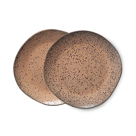 Gradient Tallrik 2-pack 16 cm Keramik Brun