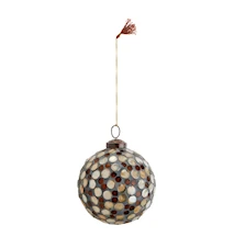 Hanging Mosaic Ball Ø 10cm Brown/Gold