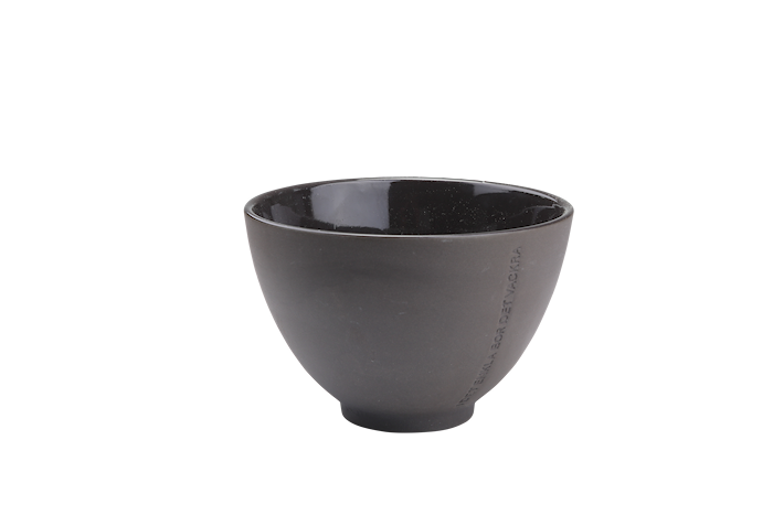 Bowl stoneware quote "I det enkla" Dark Gray