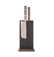 Knivblokk magnetisk skinn 13 cm, svart