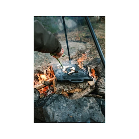 Grillplatta/stekbord + Hamburgerpress