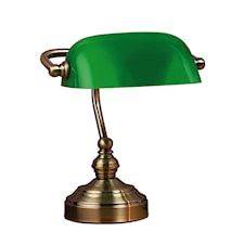 Bankers Tischlampe Grün 25cm