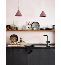 Servetter Linne Set med 2st Svart 45x45 cm