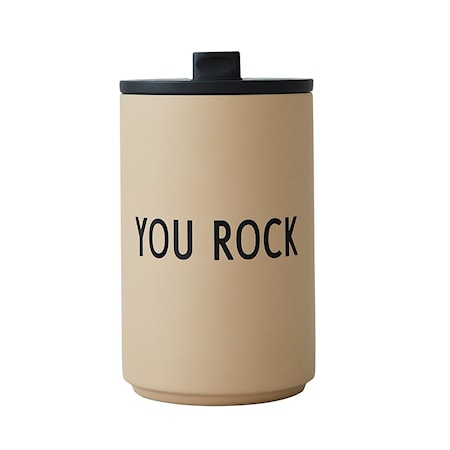 Design Letters YOU ROCK Thermo/Isolerad Mugg Beige