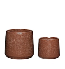 Potte, keramik, brun, s/2
