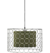 Ring Taklampa 50cm Krom/Grön