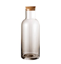 Flaske Med Lokk Glass - Grå