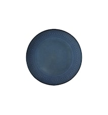 Assiette plate Relief bleue