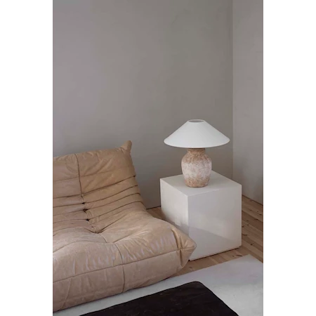 Sigrid Lampfot 35 cm Vit/Rost