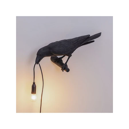 Bird Lamp Vägglampa Vänster 32,8x12,3 cm Harts Svart