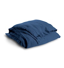 Lovely linen sengetøy – Denim blue, 135x200