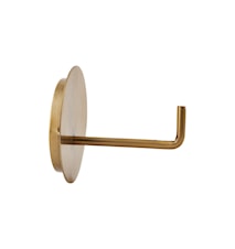 Toilet Paper holder Text 12.5 cm Brass