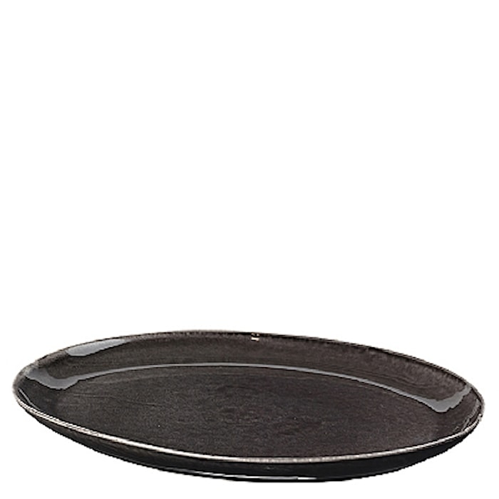 Plate Oval Nordic Coal