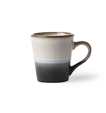 70's Taza Espresso Blanco y Negro 80ml