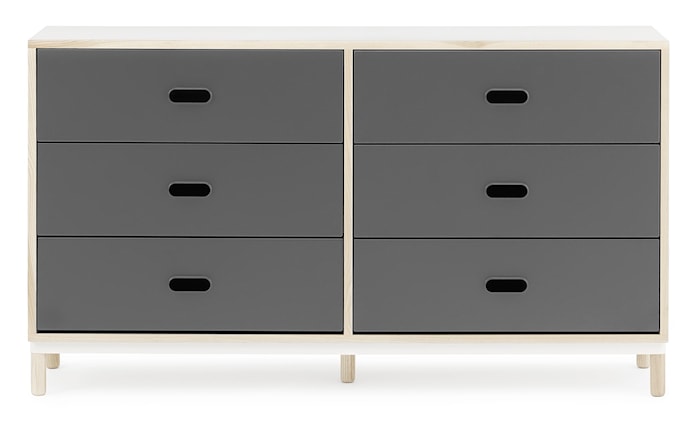 Kabino 6 drawers byrå – Grå