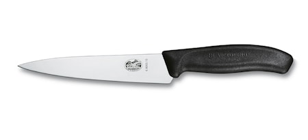Kokkekniv, 15 cm, sort , SwissClassic i gaveæske