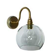 Rowan transparent væglampe – Transparent, brass