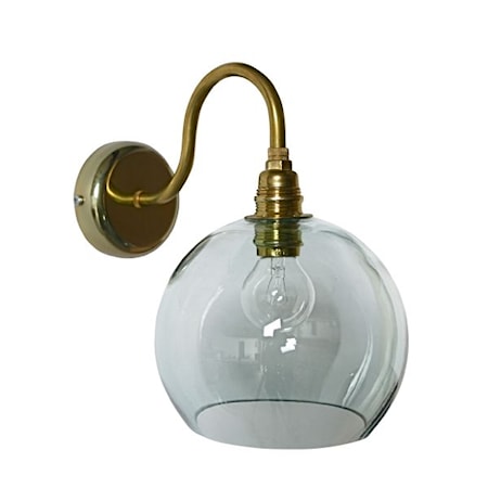 Ebb & Flow Rowan transparent væglampe – Transparent, brass