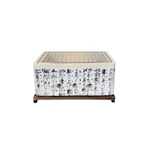 Hibachi barbacoa de mesa japonesa rectangular