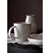 Pion Mugg Ø9x9 cm Stengods Grå/Vit