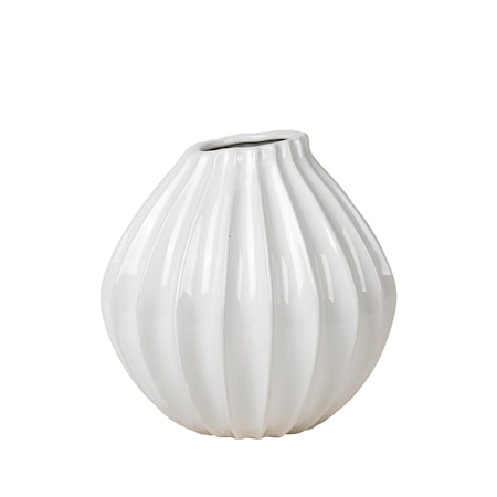 Broste Copenhagen Wide Vase M Keramik Ivory