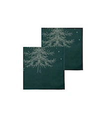 Tygservett 45x45 Winterland Deep green