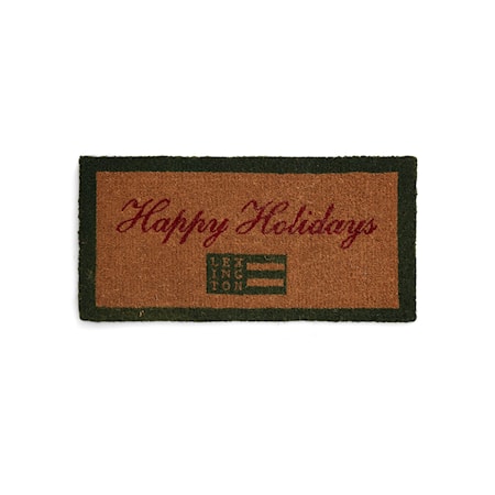 Happy Holidays Coir Fibre Door Mat 45x90 Natur