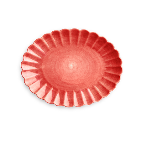 Oyster Fad 35×30 cm Rød