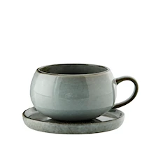 Amera Teetasse mit Untertasse, Grau
