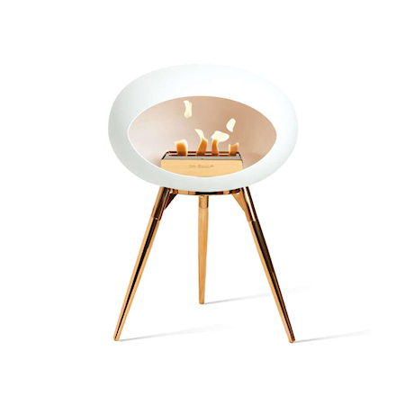 Le Feu Dome Ground Low Eldstad 45 cm Vit/Roséguld