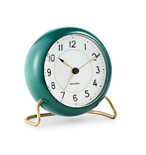Arne Jacobsen Station bordsur, grønn/hvit, Ø 11 cm, alarmfunksjon