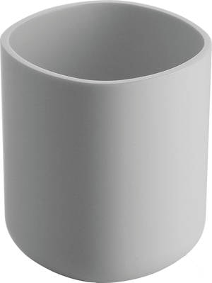 Birillo Tandbørstekrus 11x9,5 cm Plast/Stål Hvid