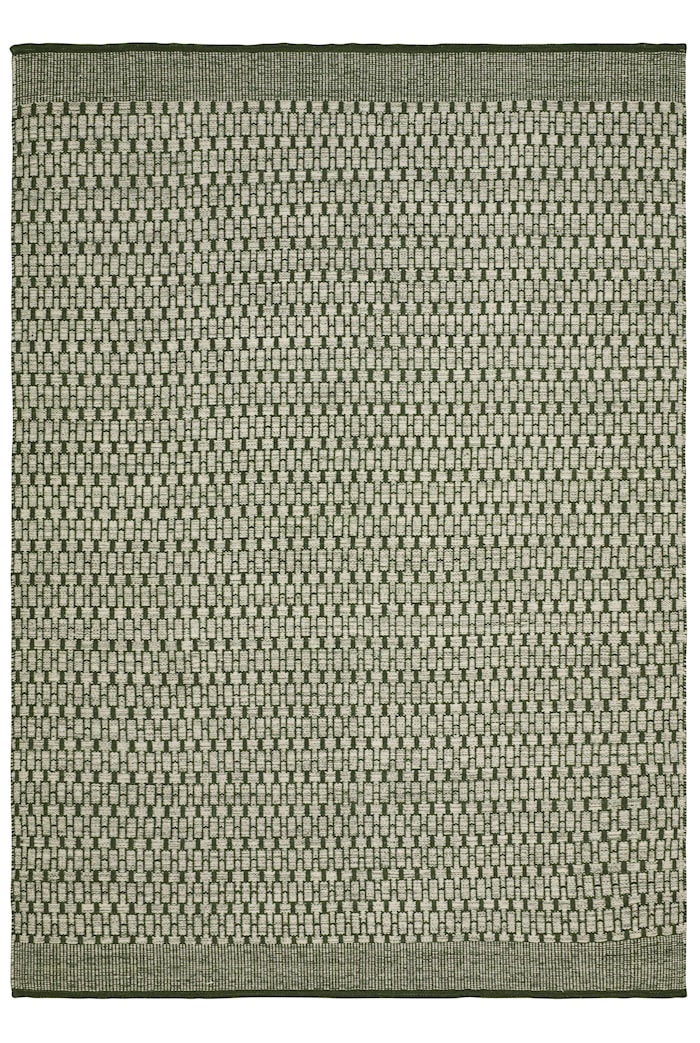 Mahi Matta Ull Off White/Grön 200x300 cm