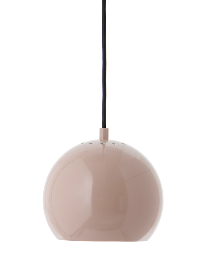 Ball Pendel Ø18 cm med takkopp Glossy Nude