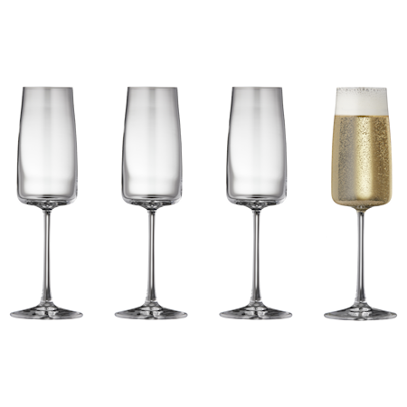 Lyngby Glas Champagneglas Zero 30 cl 4-pak Klar